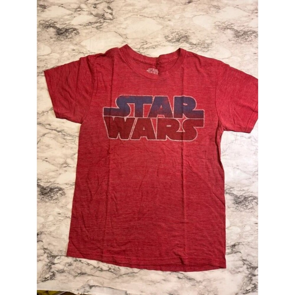 Star Wars Mens Crew Neck T Shirt Red Blue Size S